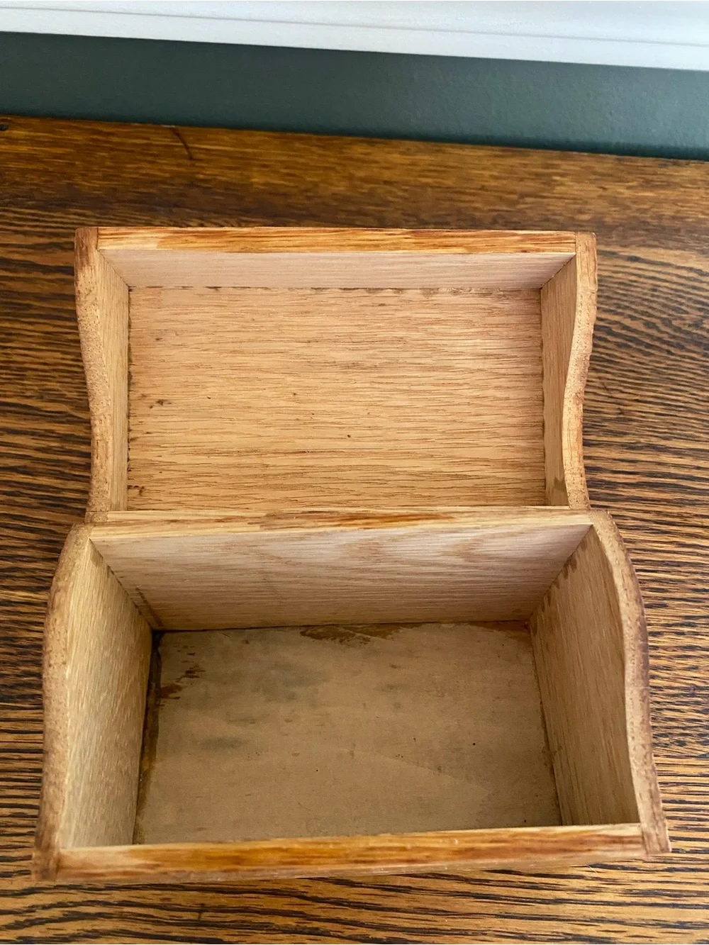 Vintage Globe Wernicke Wood Recipe Box, File Box, Card Box - Farmhouse Kitchen